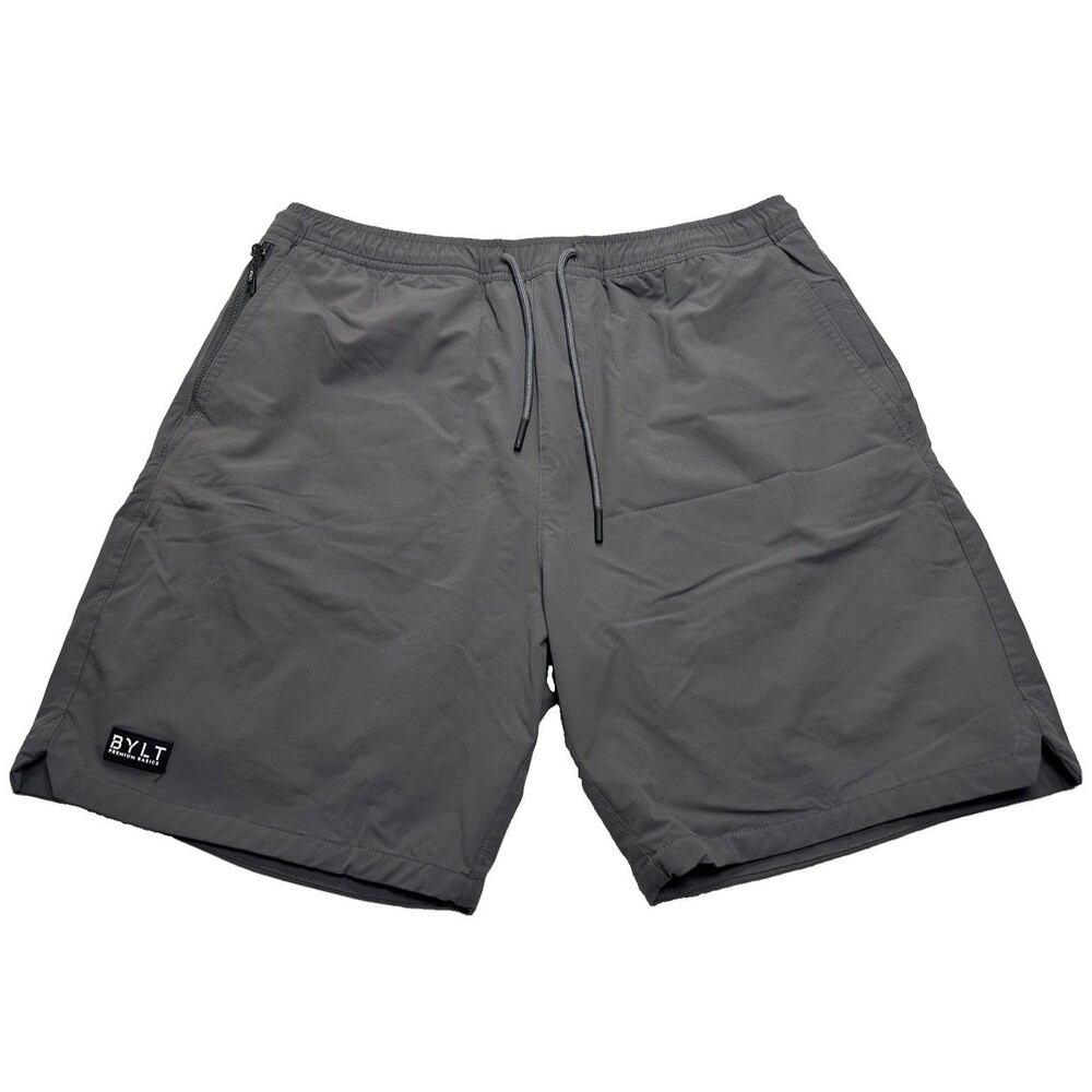 Men's BYLT Premum Basics Bios Shorts 7" Lined Size Large Charcoal MBSH0260